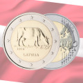 Lettonie 2 euros UNC 2016 - Elevage laitier - Vache