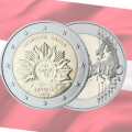 Lettonie 2 euros UNC 2019 - Le Soleil Levant