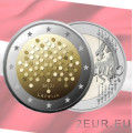 Lettonie 2 euros UNC 2022 - 100 ans Banque de Lettonie