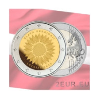 Lettonie 2 euros UNC 2023 - Slava Ukrainai