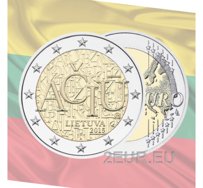 Lituanie 2 euros UNC 2015 - Langue lituanienne