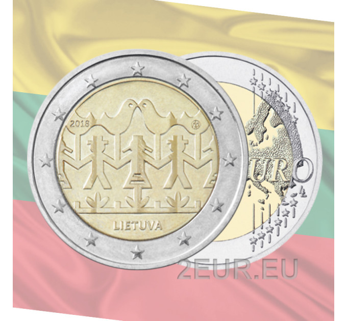Lituanie 2 euros UNC 2018 - Célébration de la chanson et de la danse