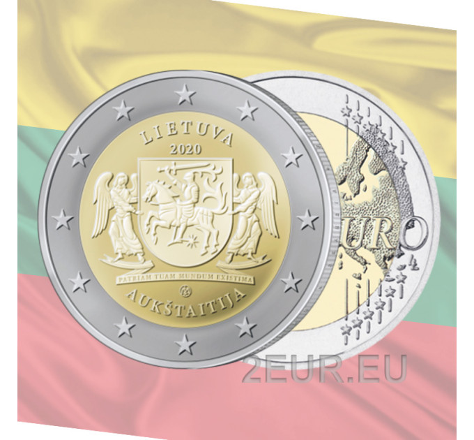 Lituanie 2 euros UNC 2020 - Aukštaitija