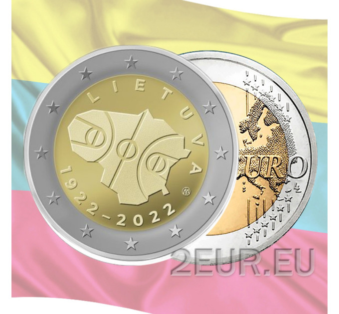 Lituanie 2 euros UNC 2022 - 100 ans de Basket en Lituanie
