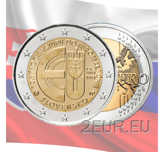 Slovaquie 2 euros UNC 2014 - 10 ans d'adhésion de la Slovaquie à l'Union européenne