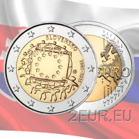 Slovaquie 2 euros UNC 2015 - 30e anniversaire du drapeau de l'UE