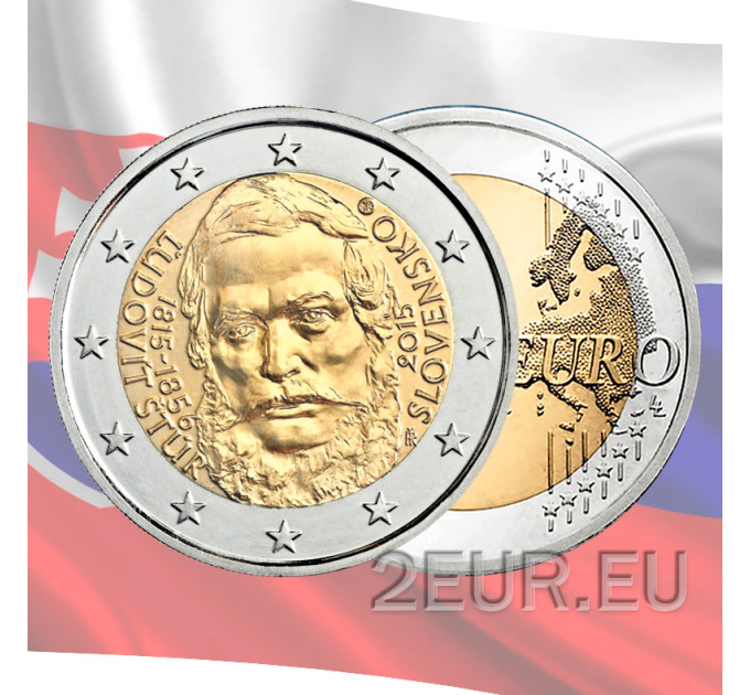 Slovaquie 2 euros UNC 2015 - 200 ans depuis la naissance de Ľudovít Štúr