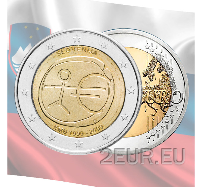 Slovénie 2 euros UNC 2009 - 10 ans Euro - WWU - UEM