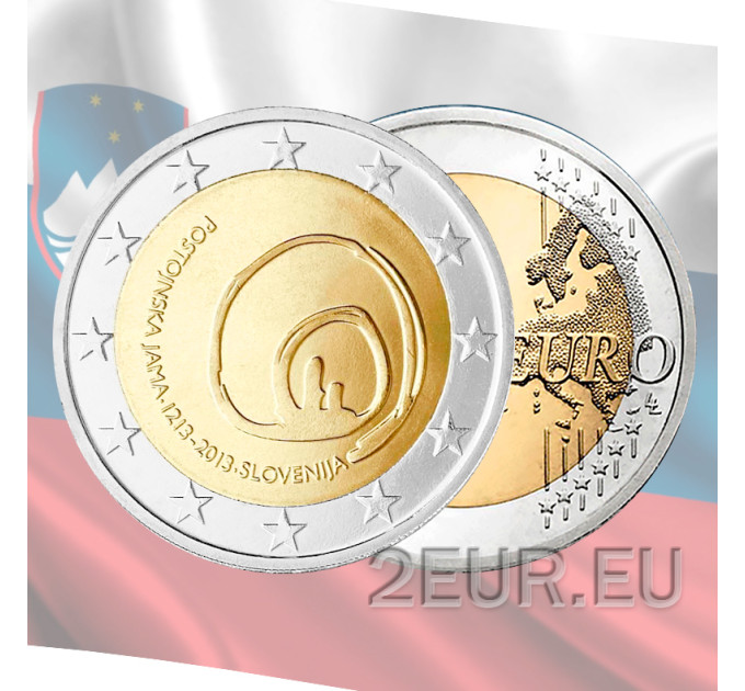Slovénie 2 euros UNC 2013 - 800e anniversaire de la première visite des grottes de Postojna