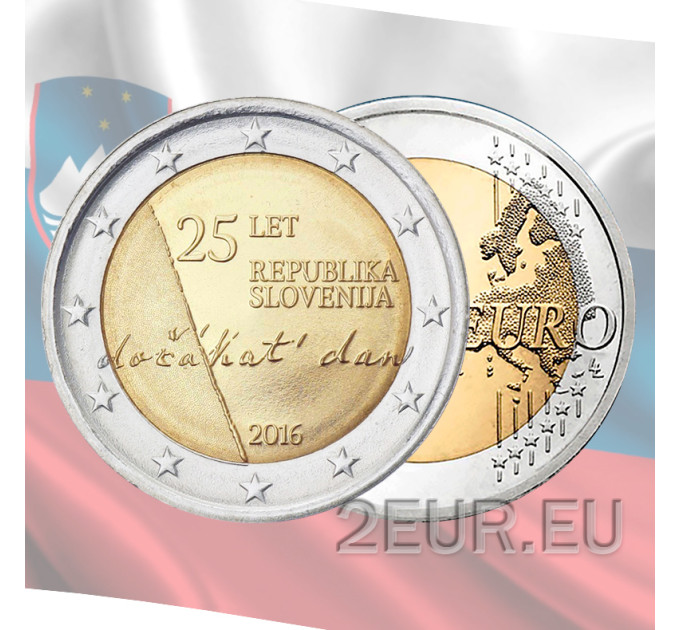 Slovénie 2 euros UNC 2016 - 25 Ans de l'Indépendance