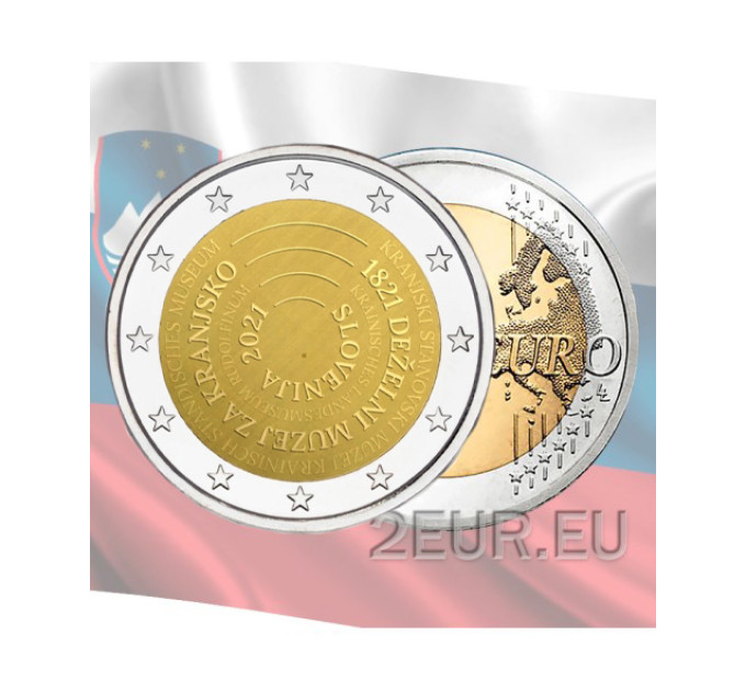 Slovénie 2 euros UNC 2021 - 200 ans du Musée national de Slovénie