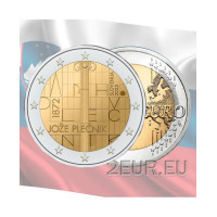 Slovénie 2 euros UNC 2022 - 150 ans depuis la naissance de l'architecte Jože Plečnik