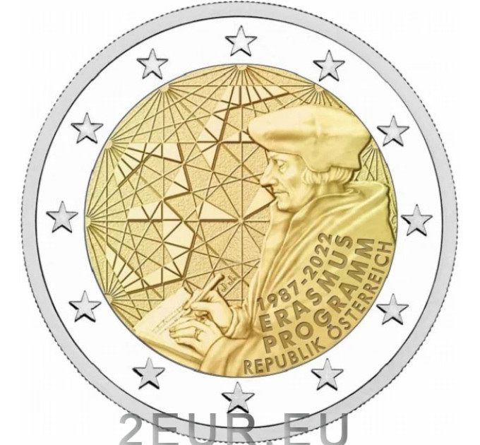 Autriche 2 euros UNC 2022 - 35 ans de l'Erasmus