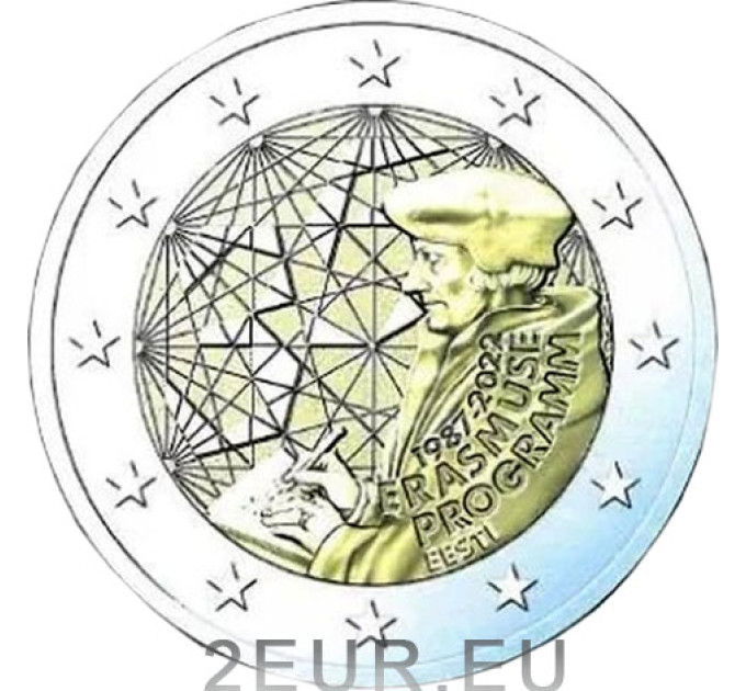 Estonie 2 euros UNC 2022 - 35 ans d'Erasmus