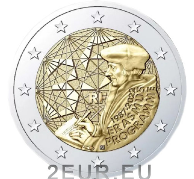 France 2 euros UNC 2022 - 35 ans du programme Erasmus