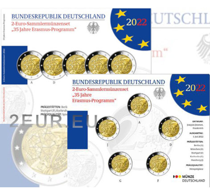 Allemagne 2 euros BE 2022 - 35 ans d'Erasmus