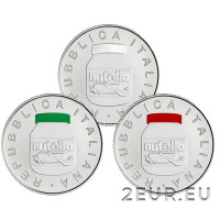 Italie 5 euro argent BU 2021 - Nutella triptyque
