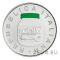 Italie 5 euro Argent BU 2021 - Nutella Green