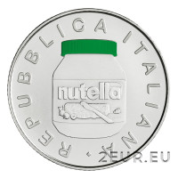 Italie 5 euro Argent BU 2021 - Nutella Green