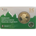 Italie 5 euros argent BU 2019 - Centenaire de l'Association Nationale Alpine