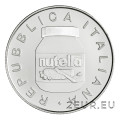 Italie 5 euro argent BU 2021 - Nutella Blanc