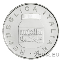 Italie 5 euro argent BU 2021 - Nutella Blanc