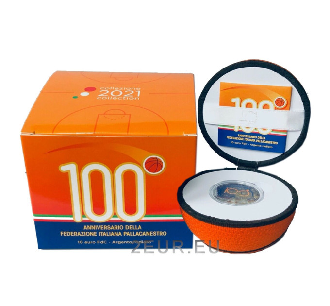 Italie 5 euros argent BU 2021 - 100e anniversaire de la Fédération italienne de basketball - argent