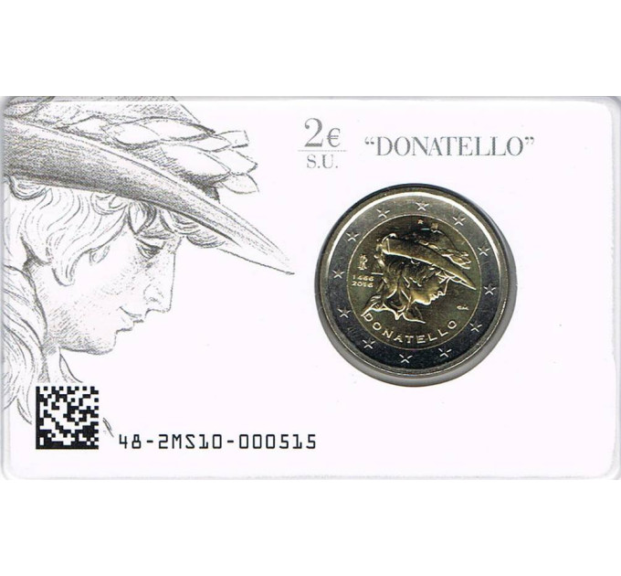 Italie 2 euros BU 2016 - 550e anniversaire de la mort de Donatello