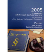 Italie 2 euros BU 2005 - 1e anniversaire de la signature de la Constitution de l'UE