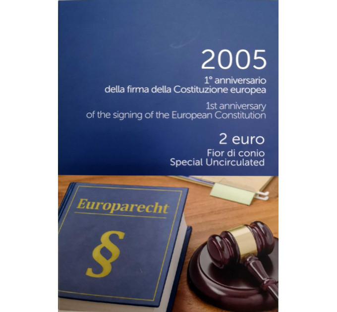 Italie 2 euros BU 2005 - 1e anniversaire de la signature de la Constitution de l'UE