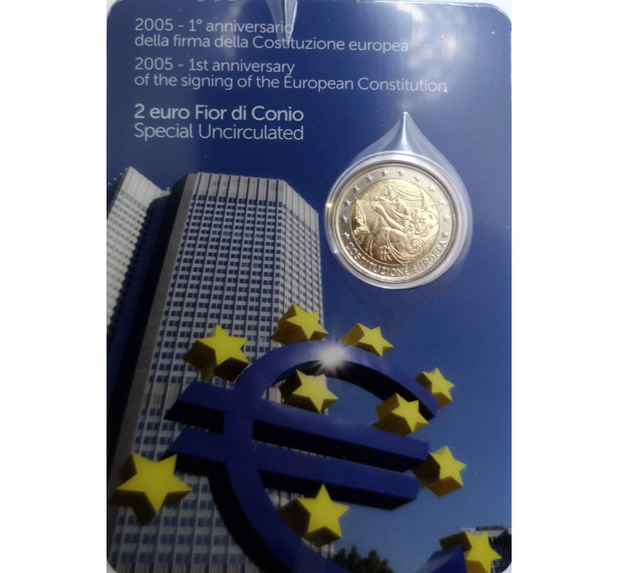 Italie 2 euros BU 2005 - 1e anniversaire de la signature de la Constitution de l'UE