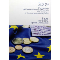 Italie 2 euros BU 2009 - 10e Anniversaire UEM