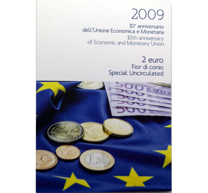 Italie 2 euros BU 2009 - 10e Anniversaire UEM