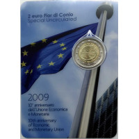 Italie 2 euros BU 2009 - 10e Anniversaire UEM