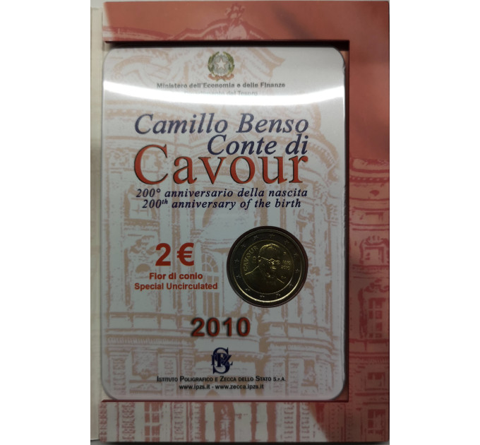 Italie 2 euros BU 2010 - 200e anniversaire de la naissance de Camillo Benso comte de Cavour