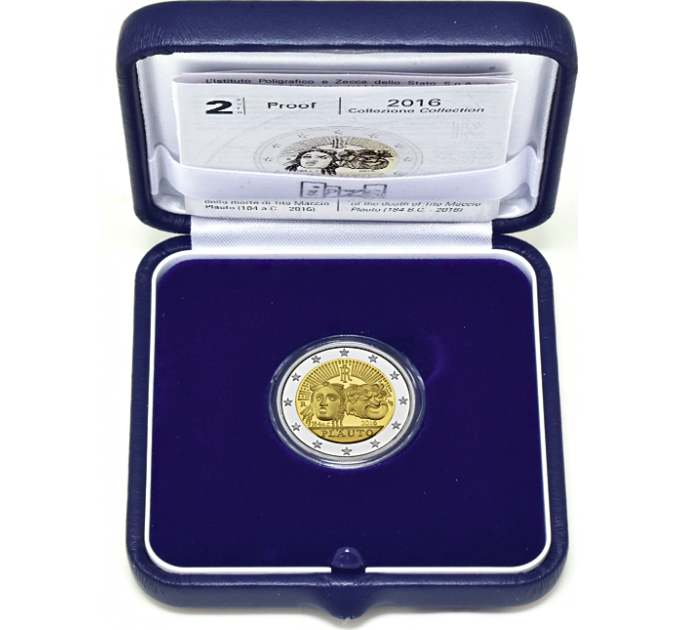 Italie 2 euro BE 2016 - 2200e anniversaire de la mort de Tito Maccio Plauto