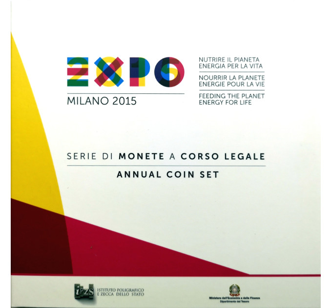 Italie 2015 - Coffret euro BU - "Expo Milan"